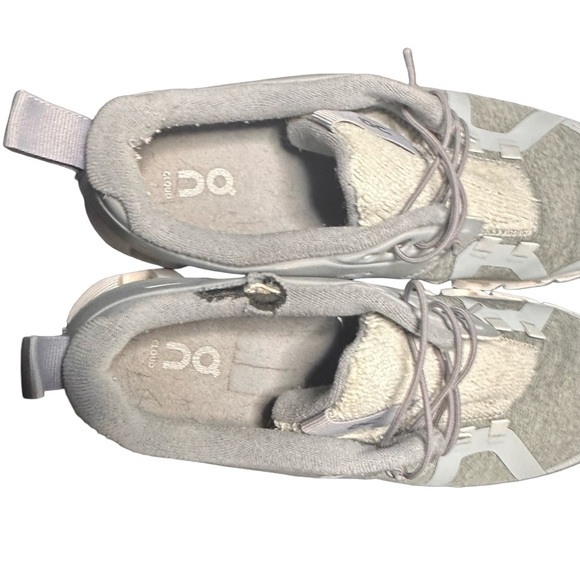 On Running Women’s 8.5 Cloud 5 Terry Sneaker Silver Grey & White Running Shoe - Picture 6 of 11
